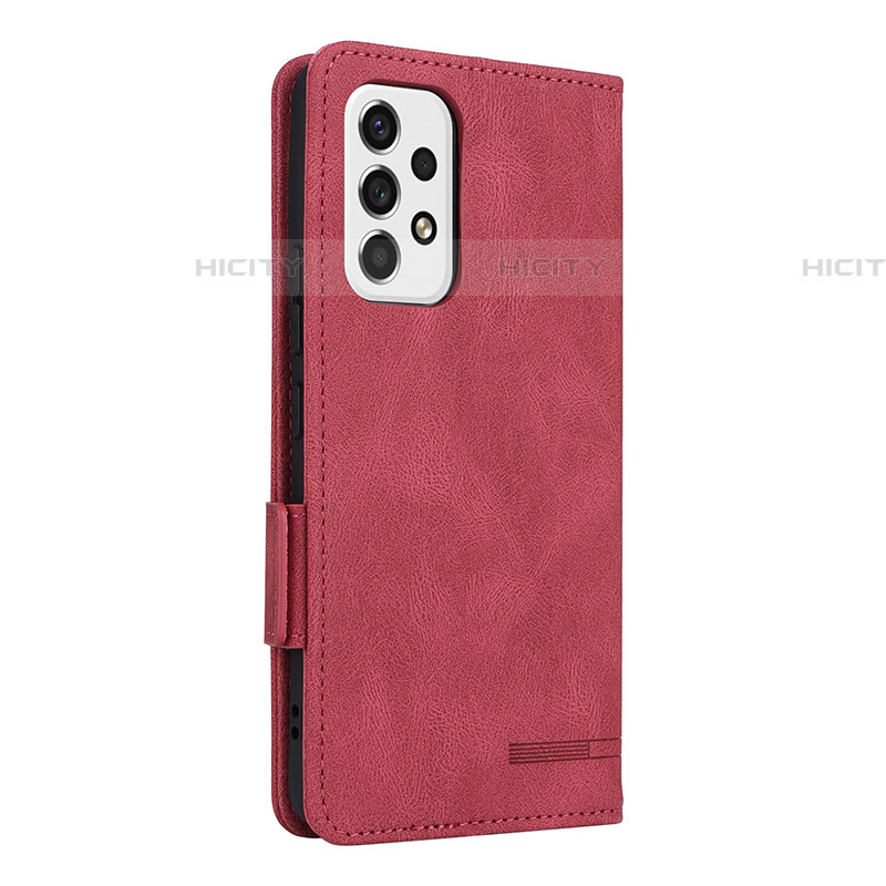 Funda de Cuero Cartera con Soporte Carcasa L08Z para Samsung Galaxy A53 5G Rojo