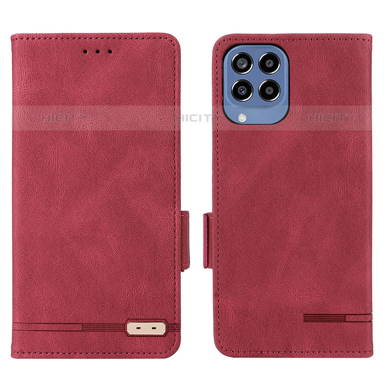 Funda de Cuero Cartera con Soporte Carcasa L08Z para Samsung Galaxy M33 5G Rojo