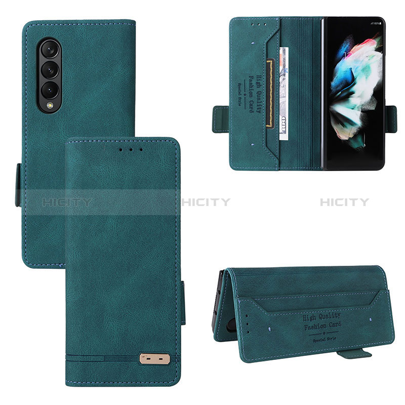 Funda de Cuero Cartera con Soporte Carcasa L08Z para Samsung Galaxy Z Fold3 5G