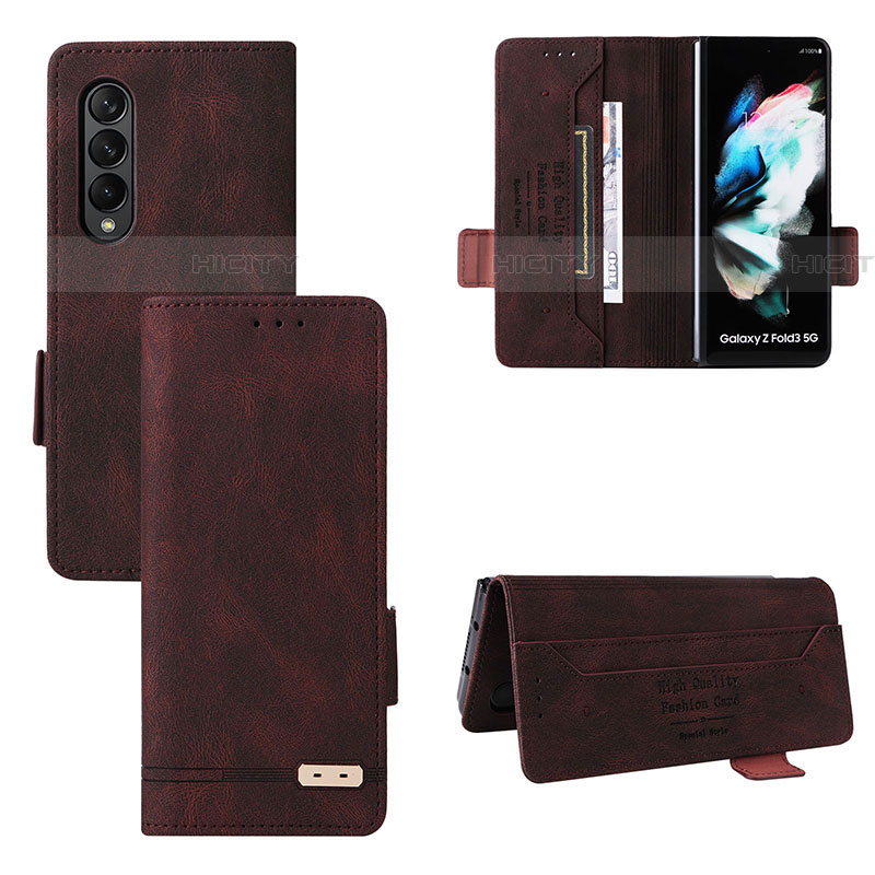 Funda de Cuero Cartera con Soporte Carcasa L08Z para Samsung Galaxy Z Fold4 5G