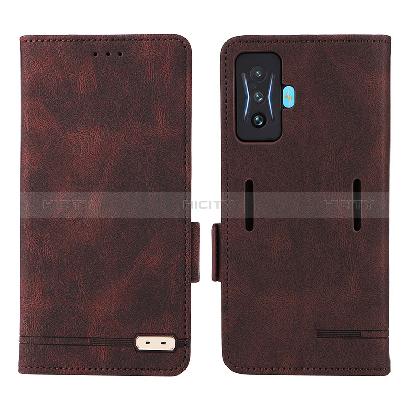 Funda de Cuero Cartera con Soporte Carcasa L08Z para Xiaomi Redmi K50 Gaming 5G Marron