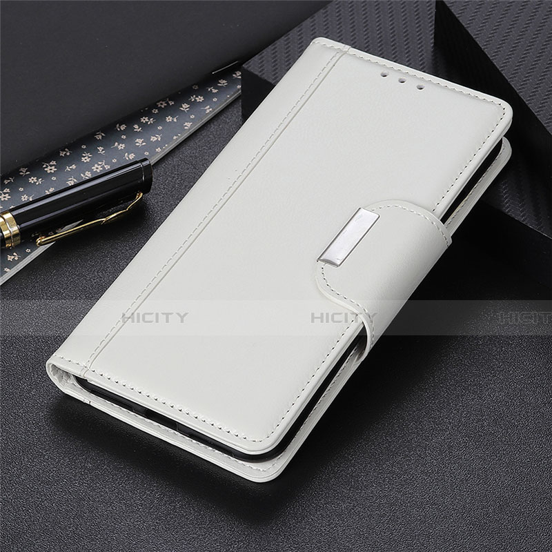 Funda de Cuero Cartera con Soporte Carcasa L09 para Huawei Nova 6 SE Blanco