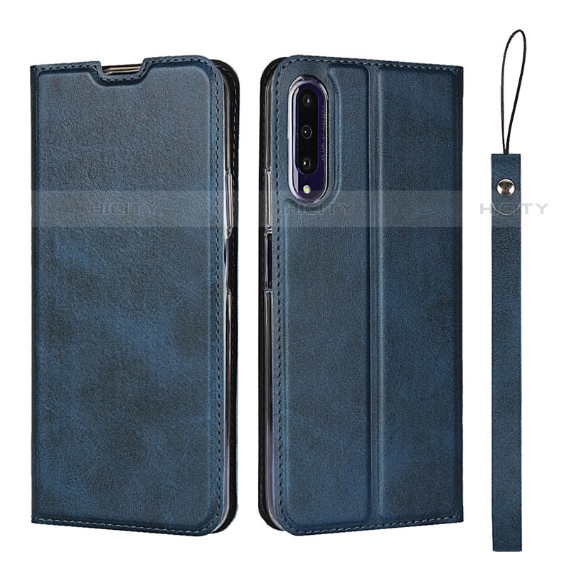 Funda de Cuero Cartera con Soporte Carcasa L09 para Huawei P Smart Pro (2019) Azul