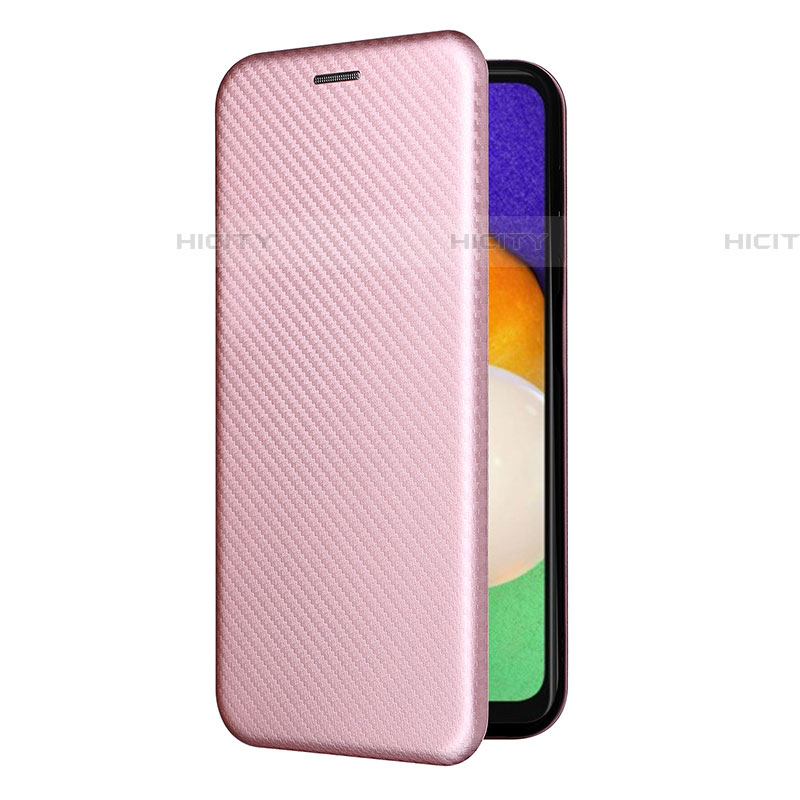 Funda de Cuero Cartera con Soporte Carcasa L09Z para Samsung Galaxy A04s Oro Rosa