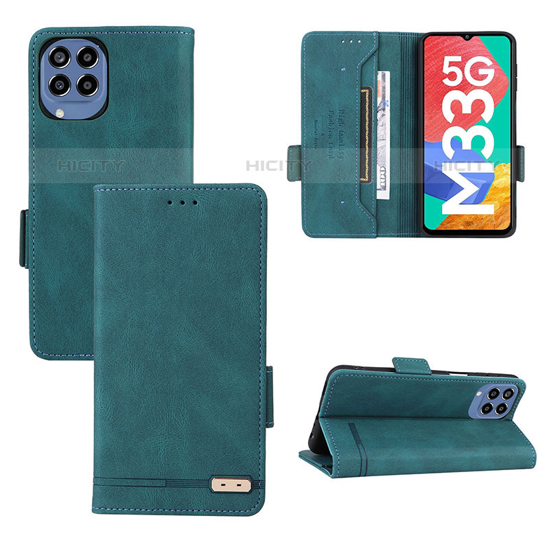 Funda de Cuero Cartera con Soporte Carcasa L09Z para Samsung Galaxy M33 5G