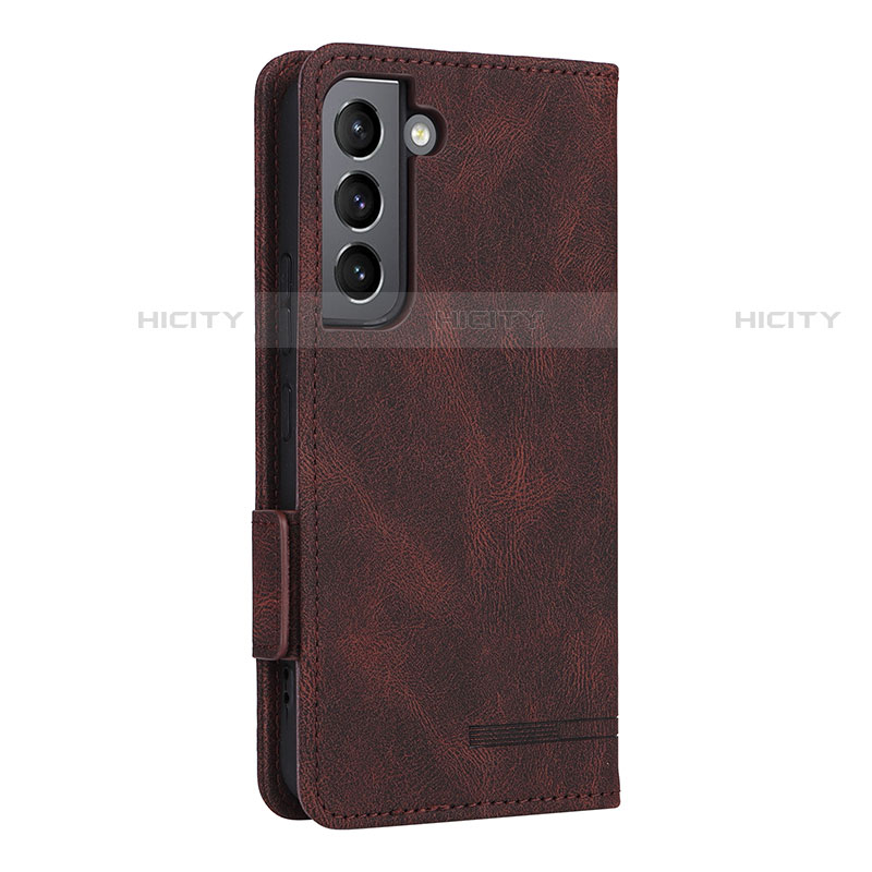 Funda de Cuero Cartera con Soporte Carcasa L09Z para Samsung Galaxy S22 5G Marron