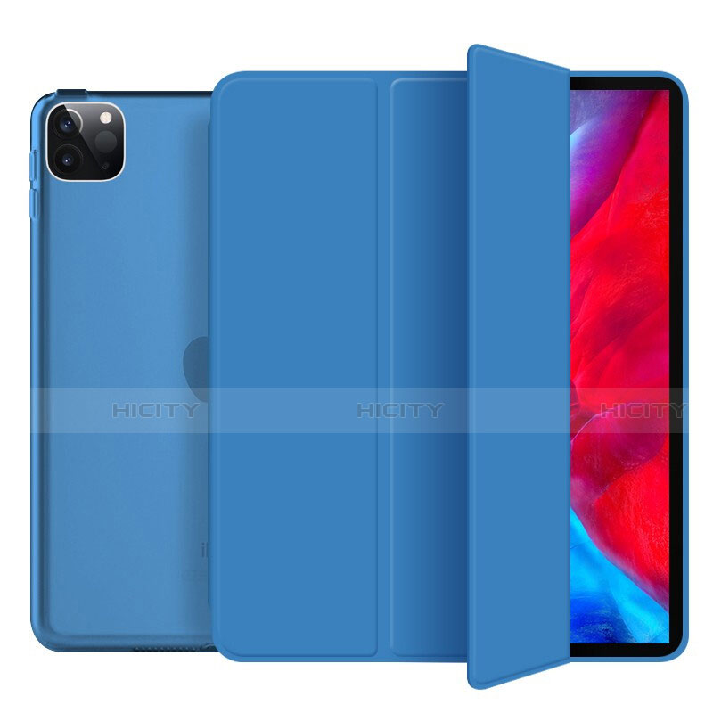 Funda de Cuero Cartera con Soporte Carcasa L10 para Apple iPad Pro 11 (2021) Azul