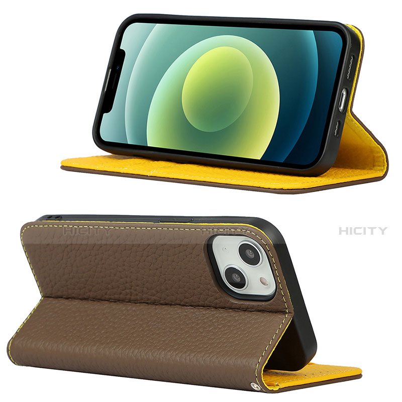 Funda de Cuero Cartera con Soporte Carcasa L10 para Apple iPhone 13