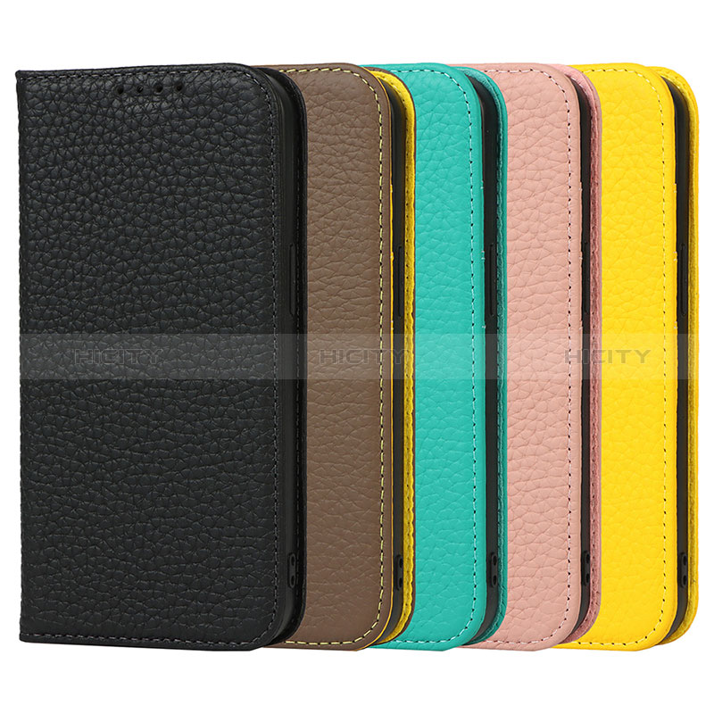 Funda de Cuero Cartera con Soporte Carcasa L10 para Apple iPhone 15