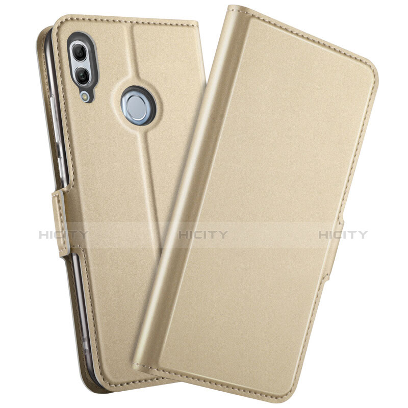 Funda de Cuero Cartera con Soporte Carcasa L10 para Huawei Honor 10 Lite Oro