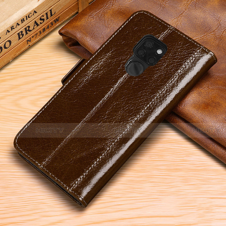 Funda de Cuero Cartera con Soporte Carcasa L10 para Huawei Mate 20 Marron