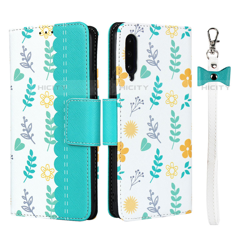 Funda de Cuero Cartera con Soporte Carcasa L10 para Huawei P Smart Pro (2019) Cian