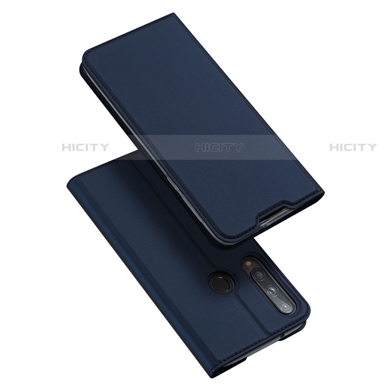 Funda de Cuero Cartera con Soporte Carcasa L10 para Huawei Y7p Azul