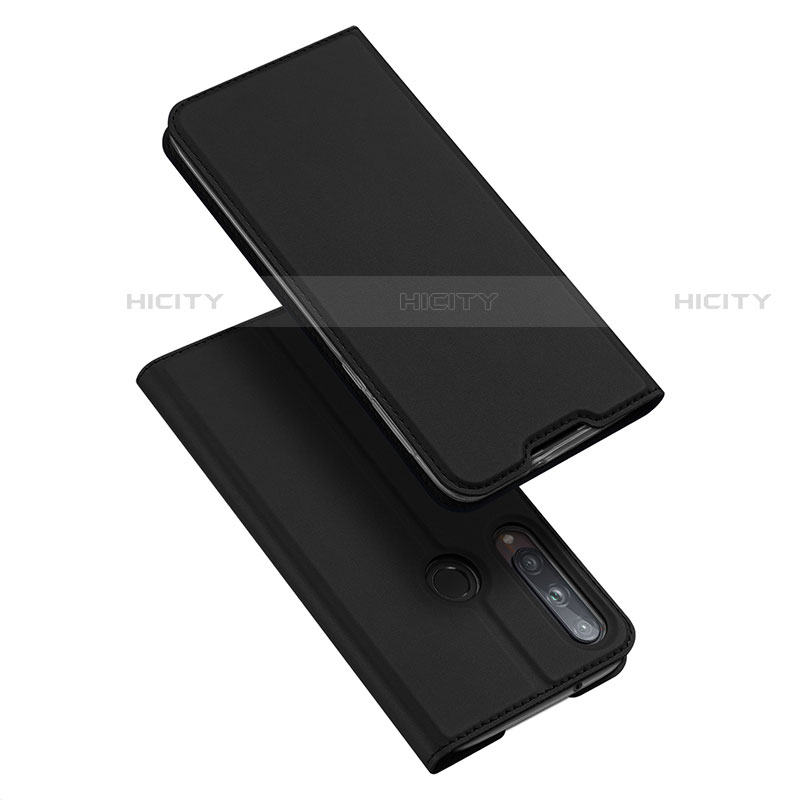 Funda de Cuero Cartera con Soporte Carcasa L10 para Huawei Y7p Negro