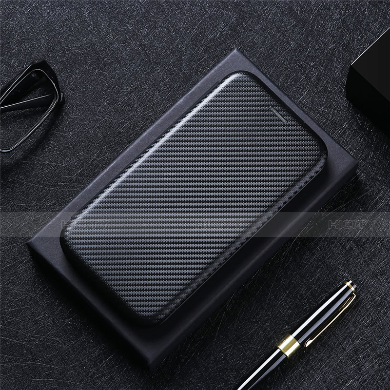 Funda de Cuero Cartera con Soporte Carcasa L10Z para Samsung Galaxy S21 5G Negro