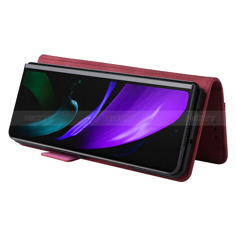 Funda de Cuero Cartera con Soporte Carcasa L10Z para Samsung Galaxy Z Fold2 5G