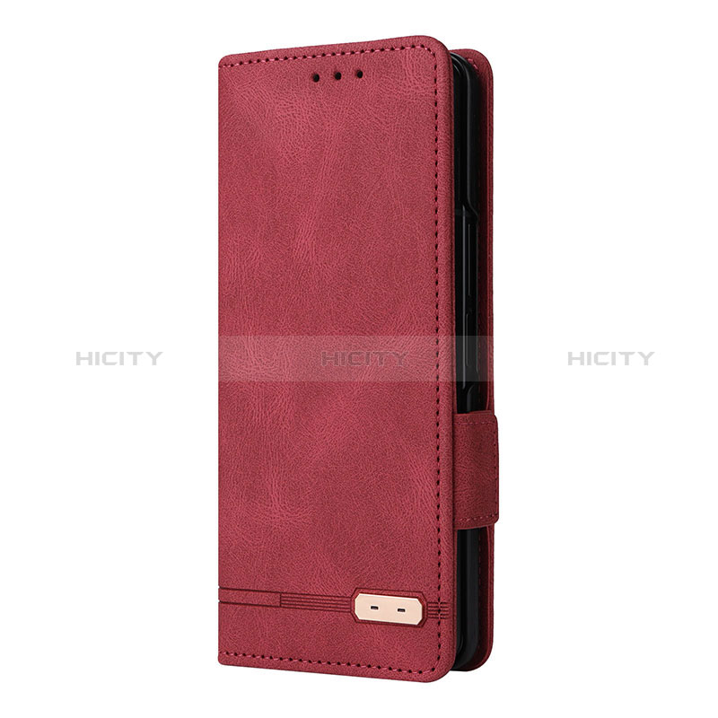 Funda de Cuero Cartera con Soporte Carcasa L10Z para Samsung Galaxy Z Fold3 5G Rojo