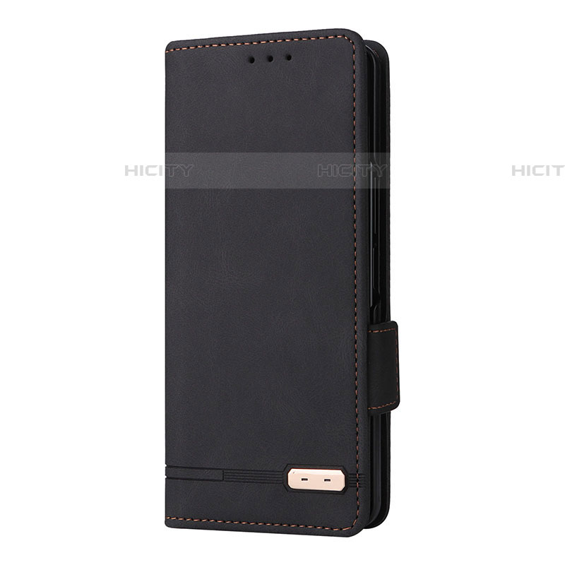 Funda de Cuero Cartera con Soporte Carcasa L10Z para Samsung Galaxy Z Fold4 5G Negro