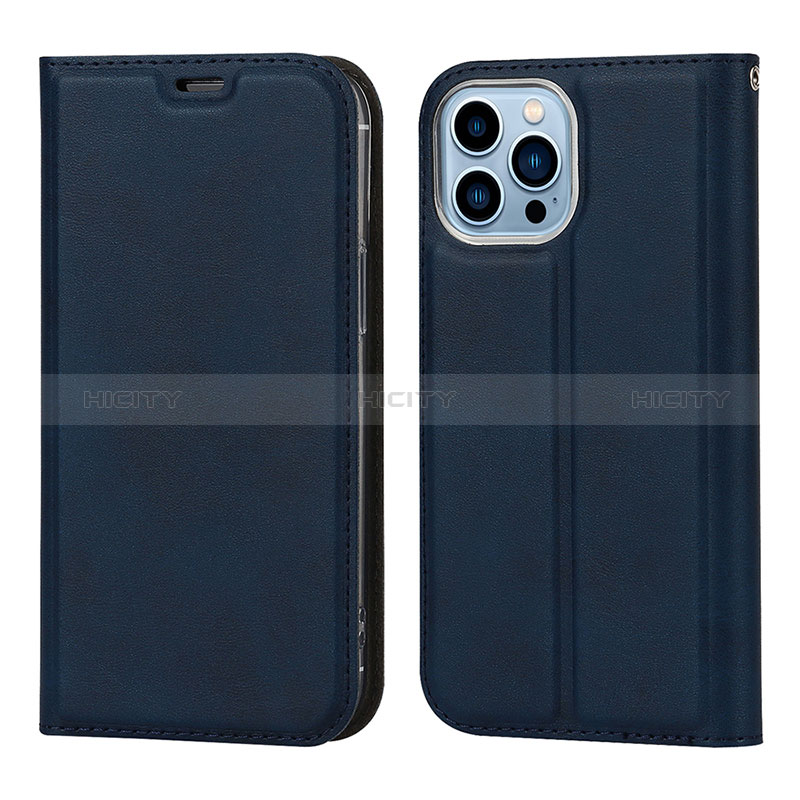 Funda de Cuero Cartera con Soporte Carcasa L11 para Apple iPhone 14 Pro Azul