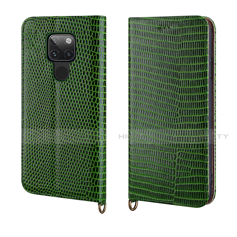 Funda de Cuero Cartera con Soporte Carcasa L11 para Huawei Mate 20 Verde