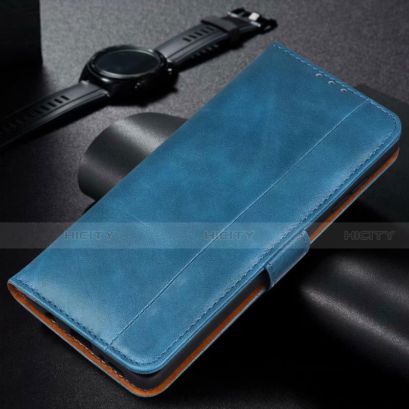 Funda de Cuero Cartera con Soporte Carcasa L11 para Huawei P40 Lite E Azul