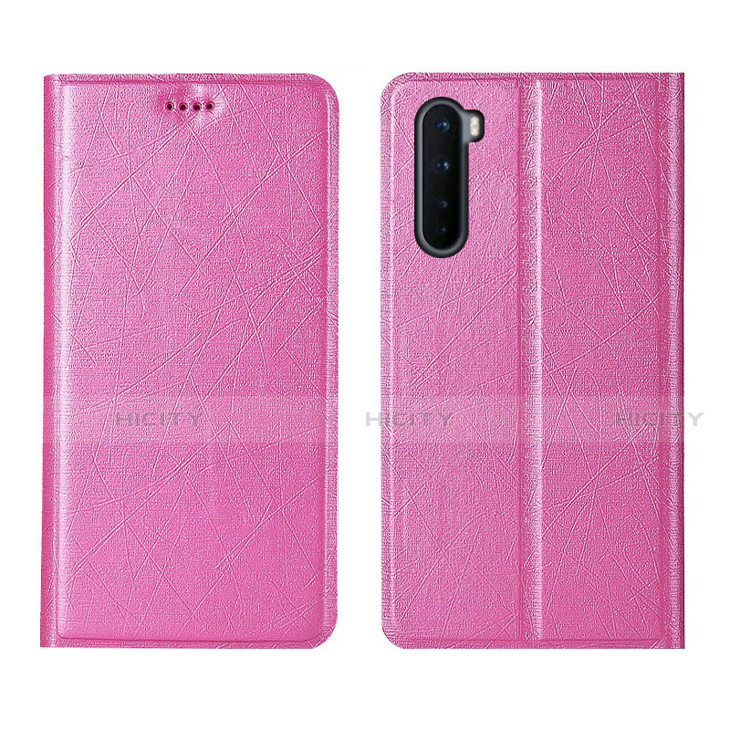 Funda de Cuero Cartera con Soporte Carcasa L11 para OnePlus Nord Rosa