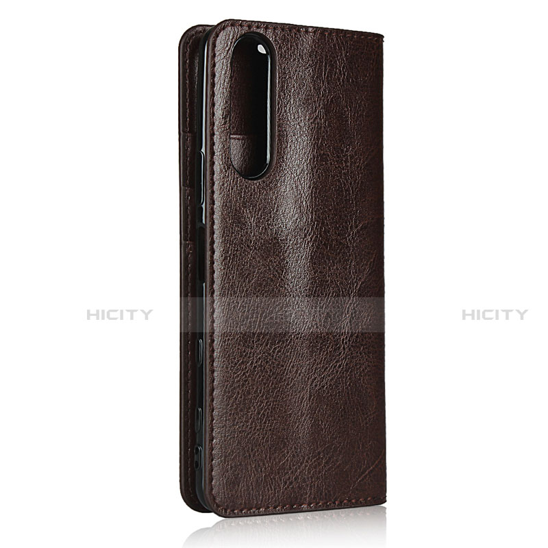 Funda de Cuero Cartera con Soporte Carcasa L11 para Sony Xperia 5 II Marron