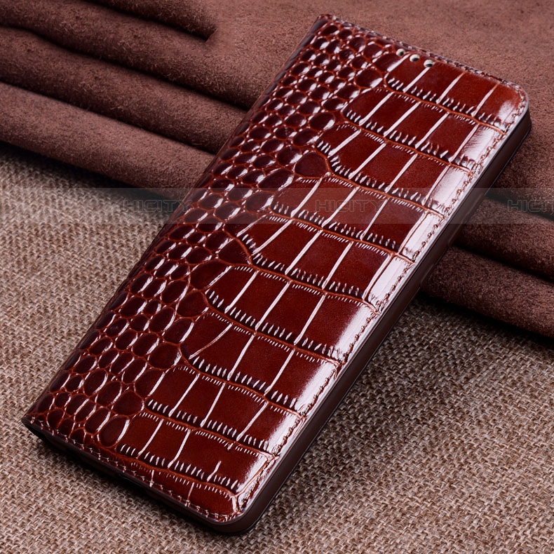 Funda de Cuero Cartera con Soporte Carcasa L11 para Xiaomi Mi 10 Marron