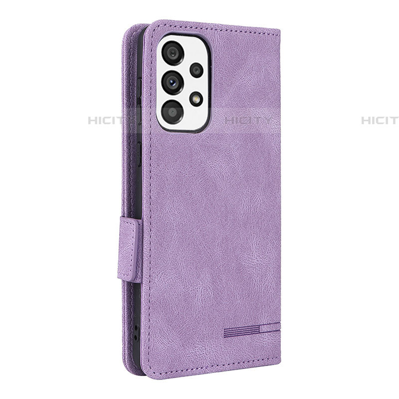 Funda de Cuero Cartera con Soporte Carcasa L11Z para Samsung Galaxy A73 5G Morado