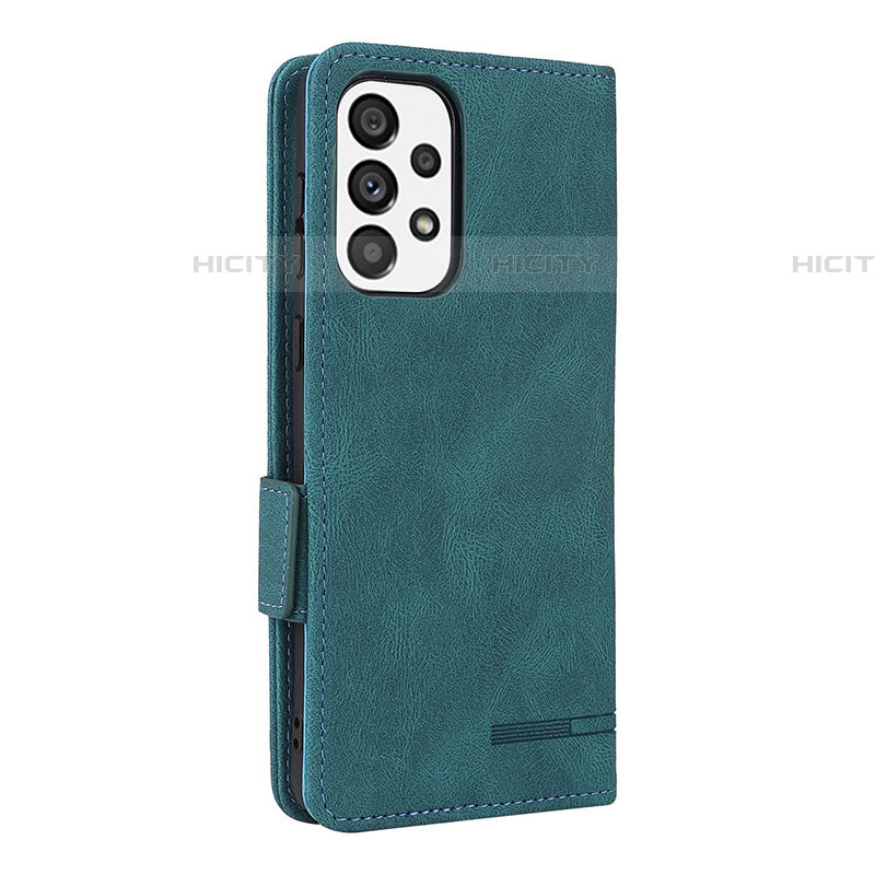 Funda de Cuero Cartera con Soporte Carcasa L11Z para Samsung Galaxy A73 5G Verde