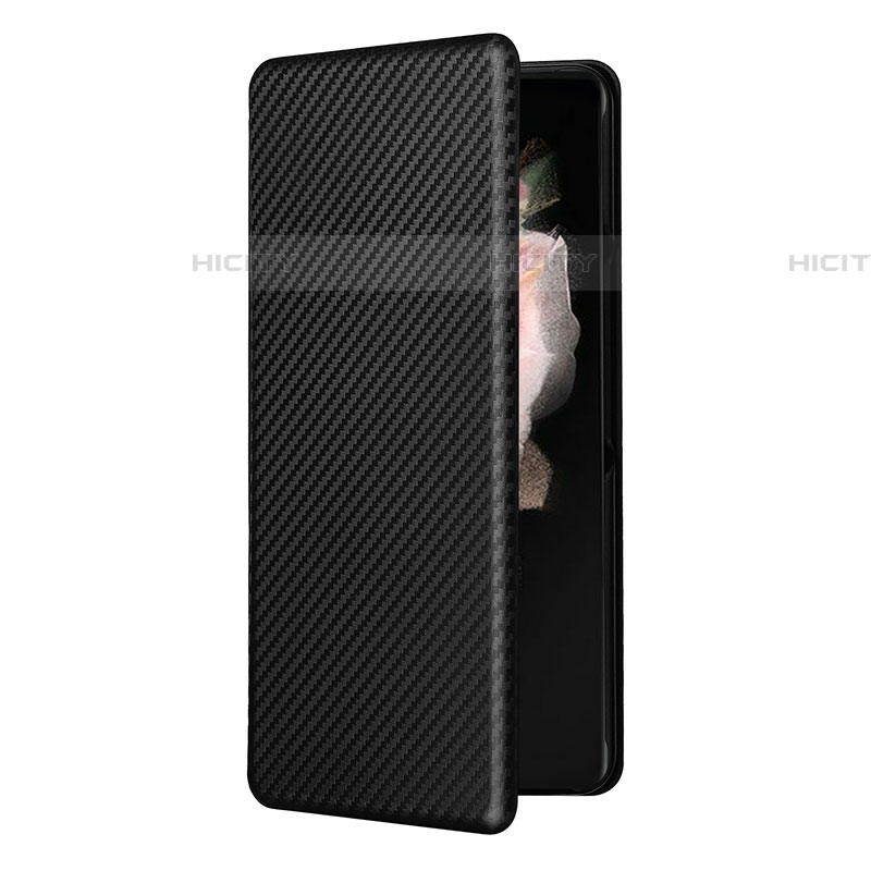 Funda de Cuero Cartera con Soporte Carcasa L11Z para Samsung Galaxy Z Fold4 5G Negro