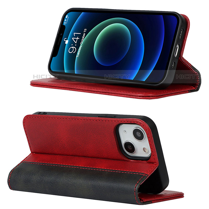 Funda de Cuero Cartera con Soporte Carcasa L12 para Apple iPhone 13 Mini