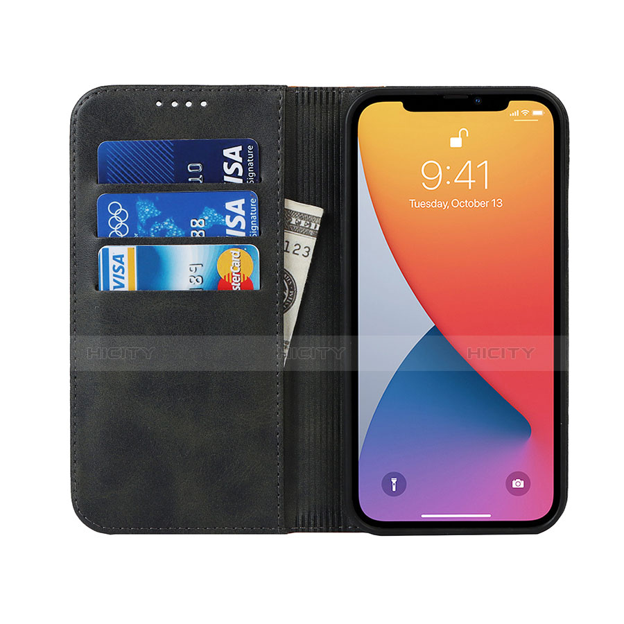 Funda de Cuero Cartera con Soporte Carcasa L12 para Apple iPhone 13 Pro