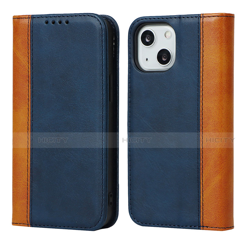 Funda de Cuero Cartera con Soporte Carcasa L12 para Apple iPhone 14 Azul