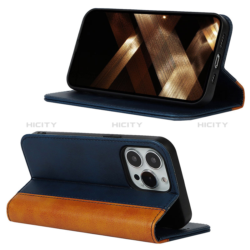 Funda de Cuero Cartera con Soporte Carcasa L12 para Apple iPhone 14 Pro