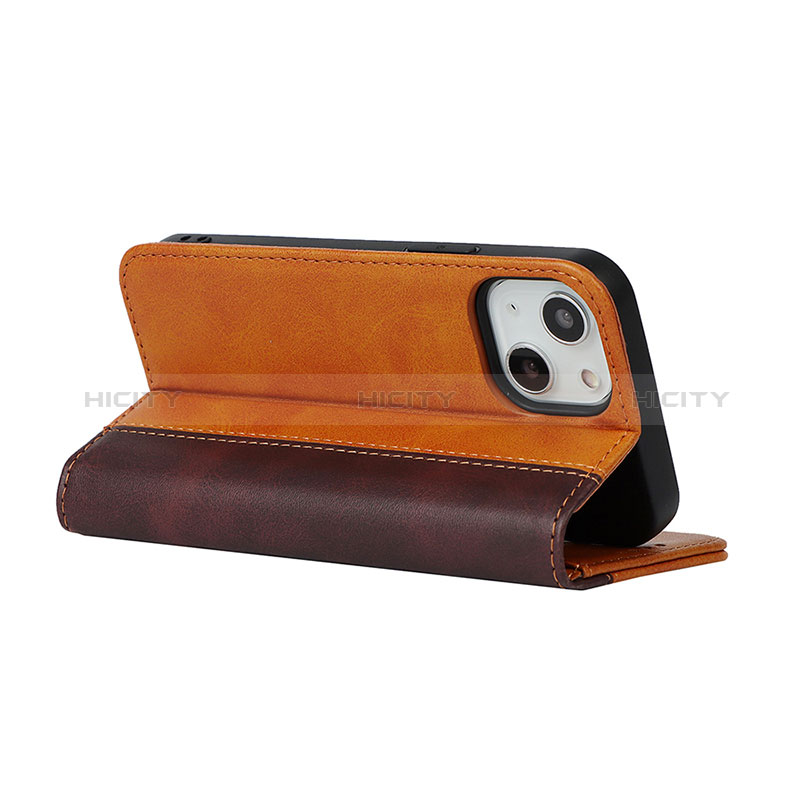 Funda de Cuero Cartera con Soporte Carcasa L12 para Apple iPhone 15