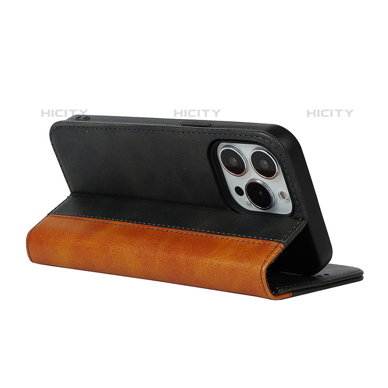 Funda de Cuero Cartera con Soporte Carcasa L12 para Apple iPhone 15 Pro