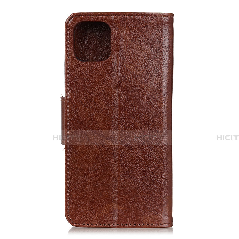 Funda de Cuero Cartera con Soporte Carcasa L12 para Huawei Honor 30S Marron