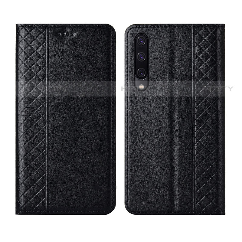 Funda de Cuero Cartera con Soporte Carcasa L12 para Huawei P Smart Pro (2019) Negro