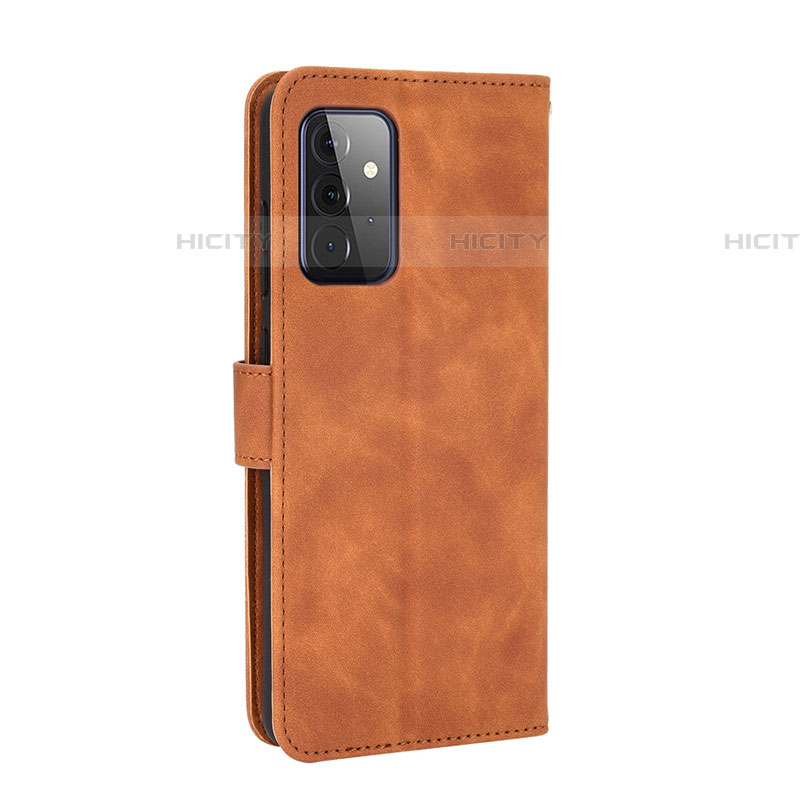 Funda de Cuero Cartera con Soporte Carcasa L12Z para Samsung Galaxy A72 4G Marron