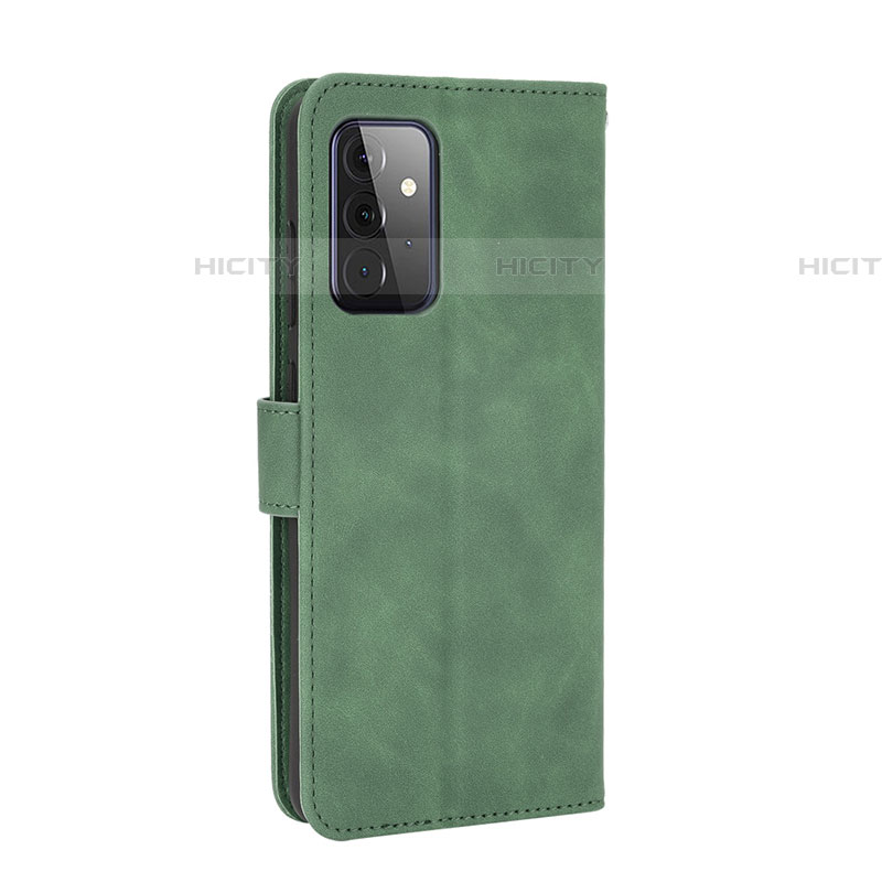 Funda de Cuero Cartera con Soporte Carcasa L12Z para Samsung Galaxy A72 4G Verde