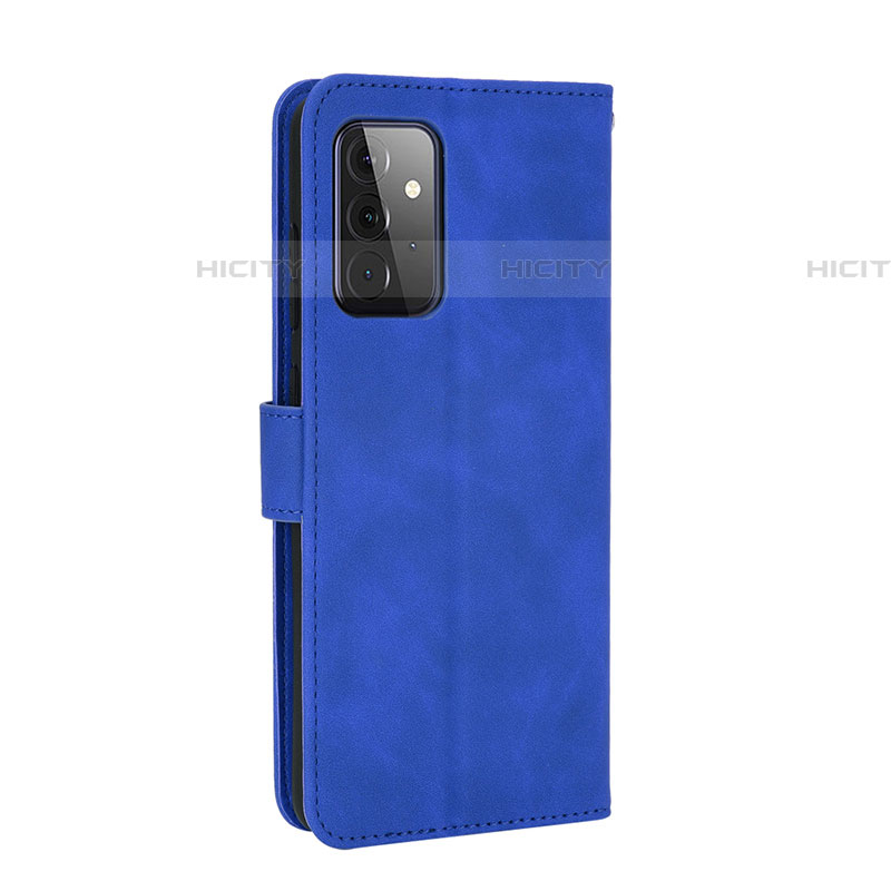 Funda de Cuero Cartera con Soporte Carcasa L12Z para Samsung Galaxy A72 5G Azul