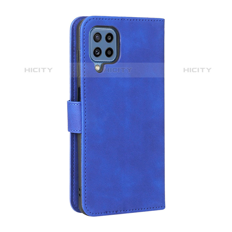 Funda de Cuero Cartera con Soporte Carcasa L12Z para Samsung Galaxy M32 4G Azul