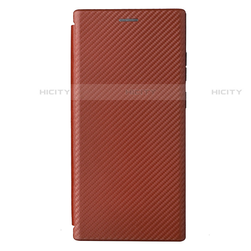 Funda de Cuero Cartera con Soporte Carcasa L12Z para Samsung Galaxy S23 Ultra 5G Marron