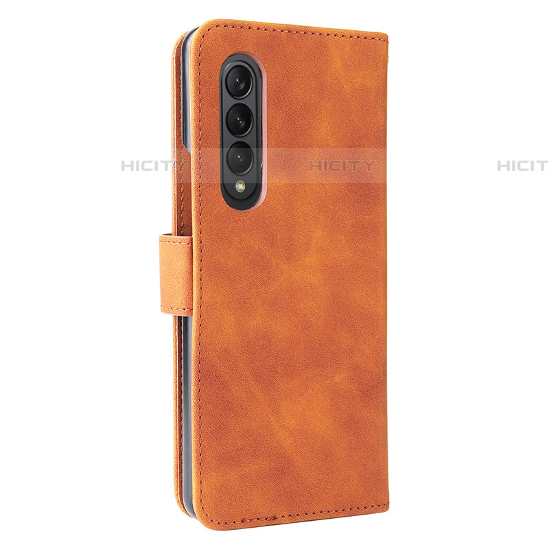 Funda de Cuero Cartera con Soporte Carcasa L12Z para Samsung Galaxy Z Fold4 5G Marron