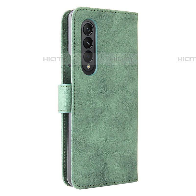 Funda de Cuero Cartera con Soporte Carcasa L12Z para Samsung Galaxy Z Fold4 5G Verde