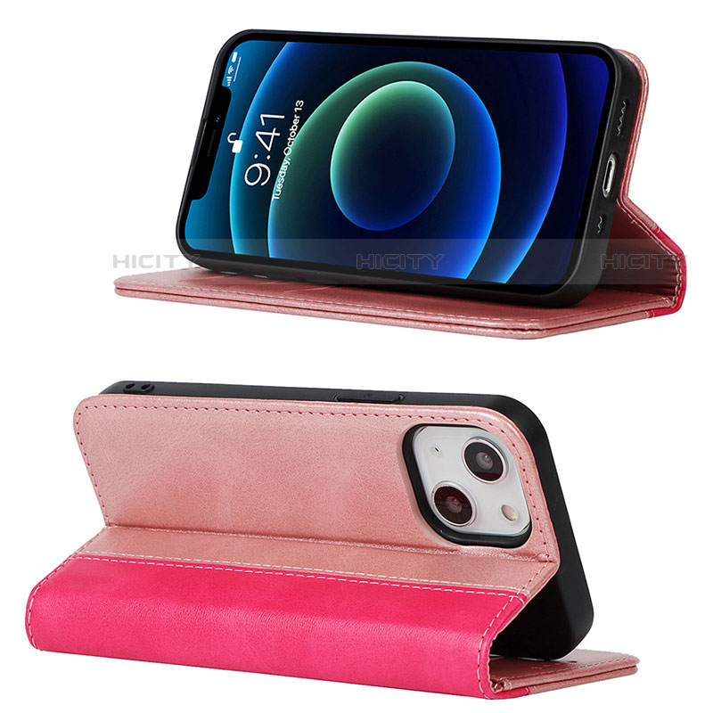 Funda de Cuero Cartera con Soporte Carcasa L13 para Apple iPhone 14