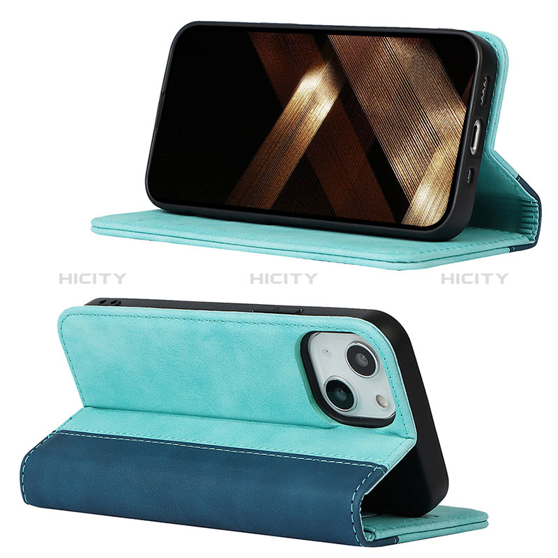 Funda de Cuero Cartera con Soporte Carcasa L13 para Apple iPhone 15