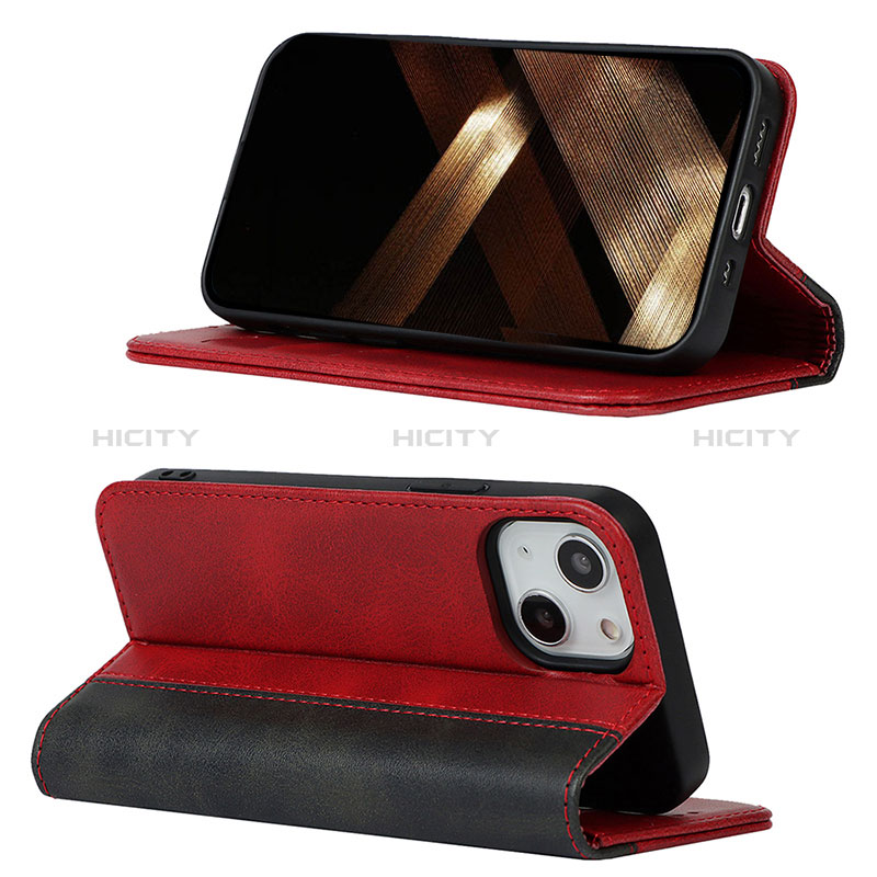 Funda de Cuero Cartera con Soporte Carcasa L13 para Apple iPhone 15