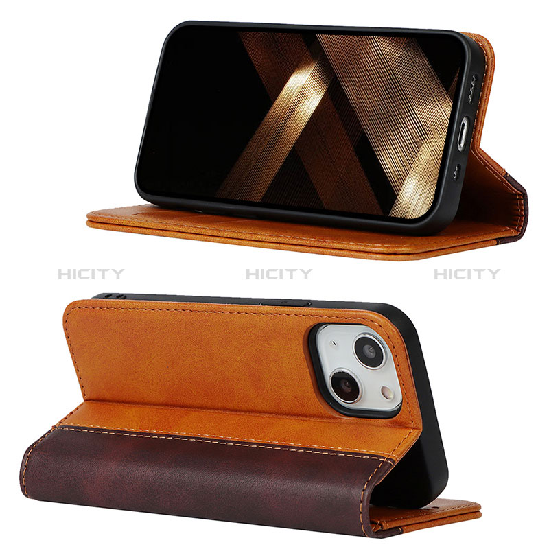 Funda de Cuero Cartera con Soporte Carcasa L13 para Apple iPhone 15